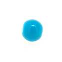 Glaskraal, rond, turquoise, 6 mm (20 st.)
