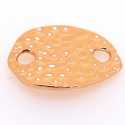 Metaal, tussenstuk met twee rijggaatjes, roségoud, 20 x 16 mm (5 st.)