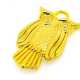 Metaal, hanger/bedel, goud, uil, 28 mm (3 st.)
