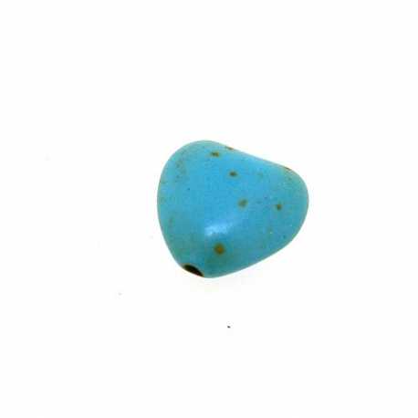 Gekleurd Turquoise, kraal, hart, turquoise, 11 mm (5 st.)