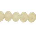 Glaskraal, donut met facetten, grijs, 4 x 6 mm (1 streng)