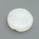 Glaskraal, rond (plat), wit, 15 x 5 mm (6 st.)