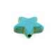 Gekleurd Turquoise kraal, ster, turquoise, 16 mm (5 st.)