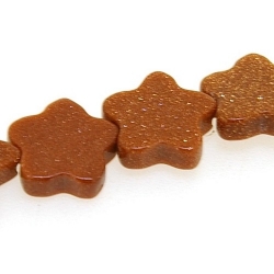 Brown Goldstone kraal ster 10 mm (10 st.)