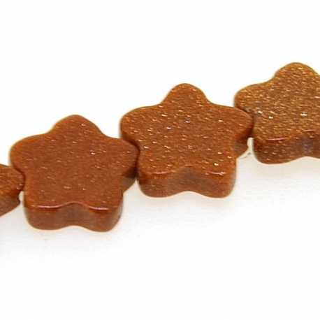 Brown Goldstone kraal ster 10 mm (10 st.)