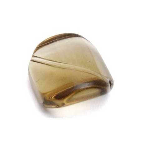 Glaskraal, vierkant, schuin rijggat, rookbruin, 20 mm (5 st.)