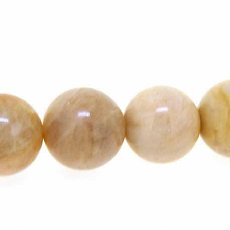 Sunstone kraal rond 14 mm (5 st.)