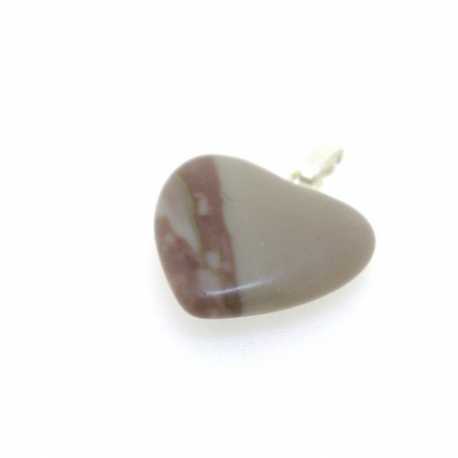 Halfedelsteen hanger hart 22 mm (1 st.)