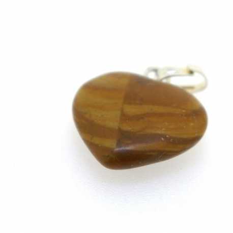 Halfedelsteen hanger hart 22 mm (1 st.)