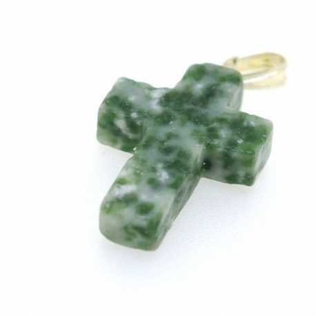 Halfedelsteen hanger kruis 25 x 14 mm (1 st.)