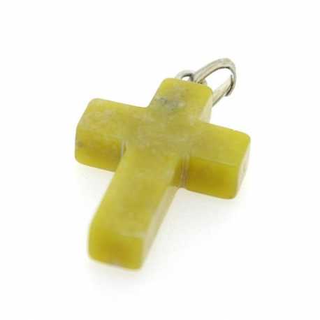 Halfedelsteen hanger kruis 25 x 14 mm (1 st.)