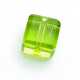 Glaskraal, vierkant met facetten, groen, 10 x 10 mm (10 st.)