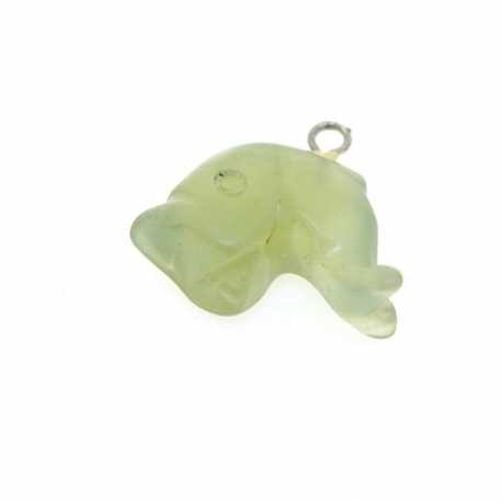 Halfedelsteen hanger Amazoniet dolfijn (1 st)