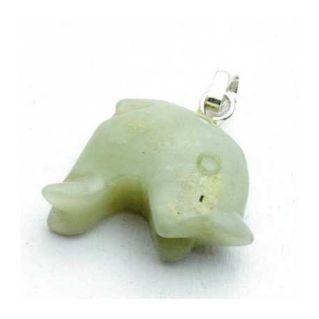 Halfedelsteen hanger dolfijn (1 st)