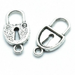 Bedel, slotje, zilver, 21 mm (5 st.)