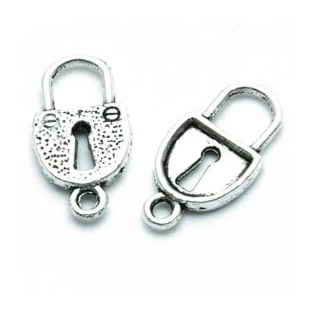 Bedel, slotje, zilver, 21 mm (5 st.)
