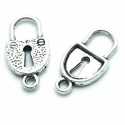 Bedel, slotje, zilver, 21 mm (5 st.)