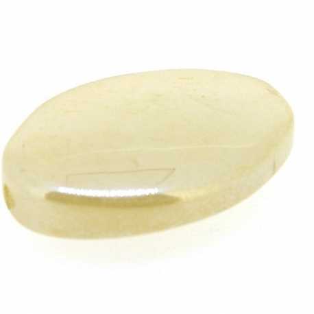 Luster kraal, ovaal (plat), champagne, 18 x 12 mm (5 st.)