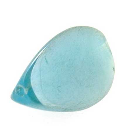 Luster kraal, ovaal (hoekig), petrol, 20 x 10 mm (5 st.)