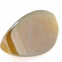 Luster kraal, ovaal (hoekig), beige, 20 x 10 mm (5 st.)