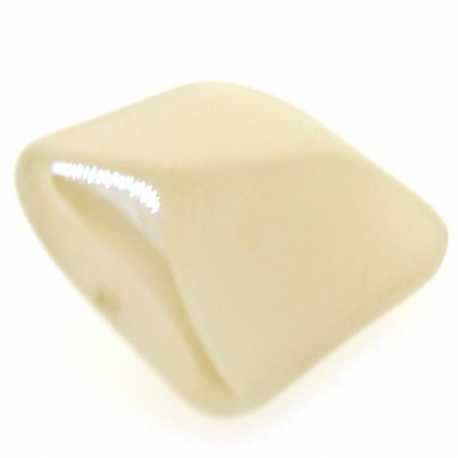 Luster kraal, langwerpig, hoekig, donker champagne, 18 x 14 mm (5 st.)