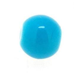 Glaskraal, rond, turquoise, 8 mm (10 st.)