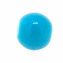 Glaskraal, rond, turquoise, 8 mm (10 st.)