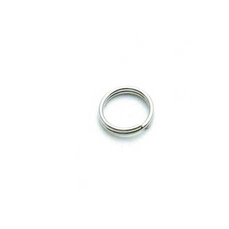 Ring split antique zilver 8 mm (10 gram)