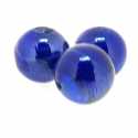 Luster kraal, rond, blauw, 12 mm (5 st.)