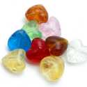 Glaskraal, hart, mix, 16 mm (10 st.)