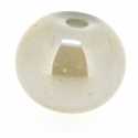 Luster kraal, rond, beige, 6 mm (20 st.)