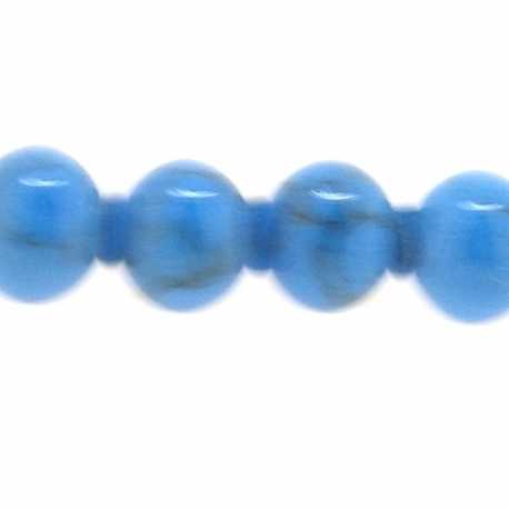 Gekleurd Turquoise, kraal, rond, blauw, 6 mm (streng)