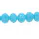 Facetkraal, donut, lichtblauw, 5 x 6 mm (streng)