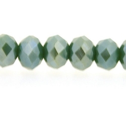 Facetkraal, donut, petrol, AB, 2 x 3 mm (streng)