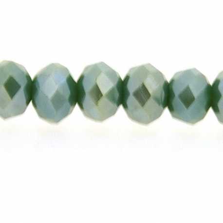 Facetkraal, donut, petrol, AB, 2 x 3 mm (streng)