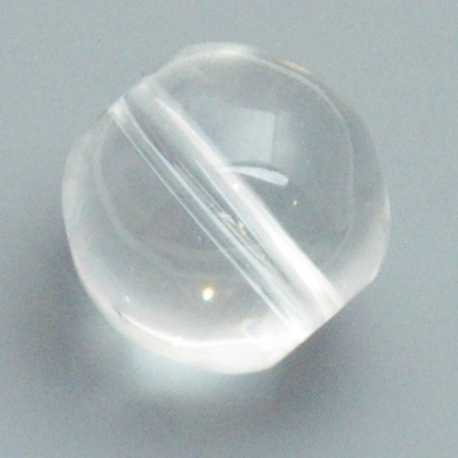 Glaskraal, rond, transparant, 10 mm (5 st.)