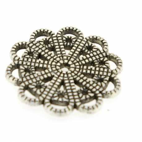 Metaal, tussenstuk, zilver, rond, 22 mm (3 st.)