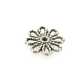 Metaal, tussenstuk, bloem, zilver, 13 mm (5 st.)