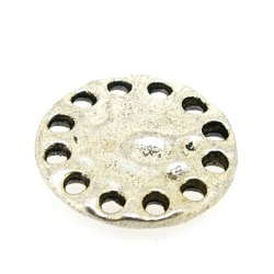 Metaal, tussenstuk, zilver, rond, 22 mm (3 st.)