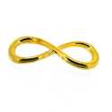 Metaal, tussenstuk, goud, infinity teken, gebogen, 30 mm (3 st.)