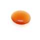 Cabochon/plaksteen, glas, catseye, rond, oranje, 14 mm (5 st.)
