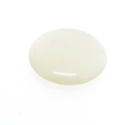 Cabochon/plaksteen, glas, catseye, rond, offwhite, 20 mm (3 st.)