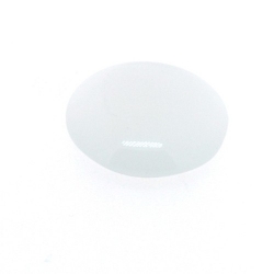 Cabochon/plaksteen, glas, catseye, rond, wit, 20 mm (3 st.)