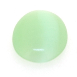 Cabochon/plaksteen, glas, catseye, ovaal, groen, 18 x 13 mm (5 st.)