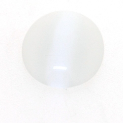 Cabochon/plaksteen, glas, catseye, ovaal, wit, 18 x 13 mm (5 st.)