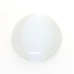 Cabochon/plaksteen, glas, catseye, ovaal, wit, 25 x 18 mm (3 st.)