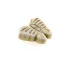 Gekleurd Turquoise kraal, wit, vlinder, 12 x 14 mm (streng)
