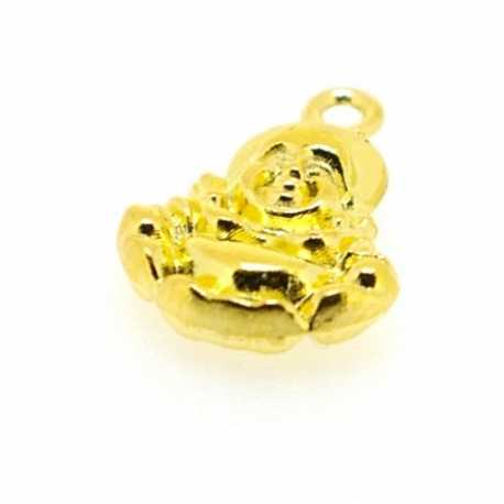 Metaal, bedel, goud, boedha, 18 mm (3 st.)