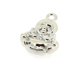 Metaal, bedel, zilver, boedha, 18 mm (3 st.)