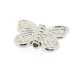 Metalen kraal, zilver, vlinder, 10 mm (5 st.)